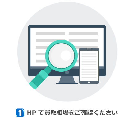 HP で買取相場をご確認ください